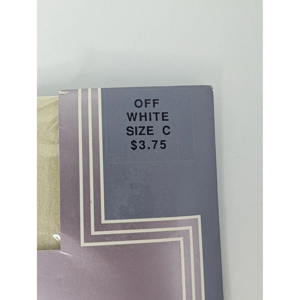 Gloria Vanderbilt Day Sheer Pantyhose Off White Size C Made in USA Vintage